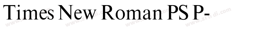 Times New Roman PS P字体转换